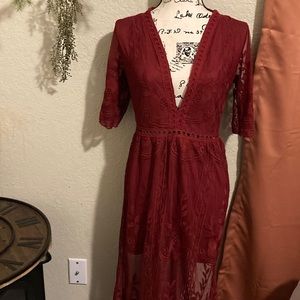ELETER Maxi Dress romper underneath